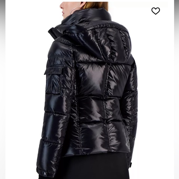 S13 Kylie Gloss Puffer Hooded Jacket Coat - Picture 3 of 10